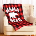 thumbnail image 6 of Large Christmas Black and Red Buffalo Plaid Blanket Mama Bear Gifts for Mom Soft Flannel Blanket Presents for Birthday Mother''s Day from Daughter Son Husband 50 x 60 Inch, 6 of 6