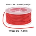 thumbnail image 2 of Unique Bargains 2 Packs Nylon Thread Twine Beading Cord 1.6mm Extra-Strong Braided Nylon Crafting String 16M/52 Feet, Red, 2 of 7