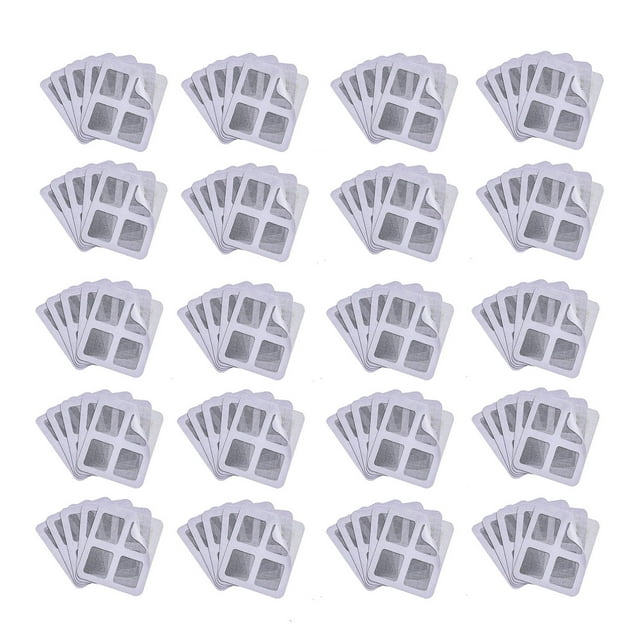 WREESH 100PCS Protable Door Window Screen Repair-Tape, Fiberglass Mesh Covered Repair-Roll Kit, Strong Adhesive Window Screen Patch,Instant Paste Clearance