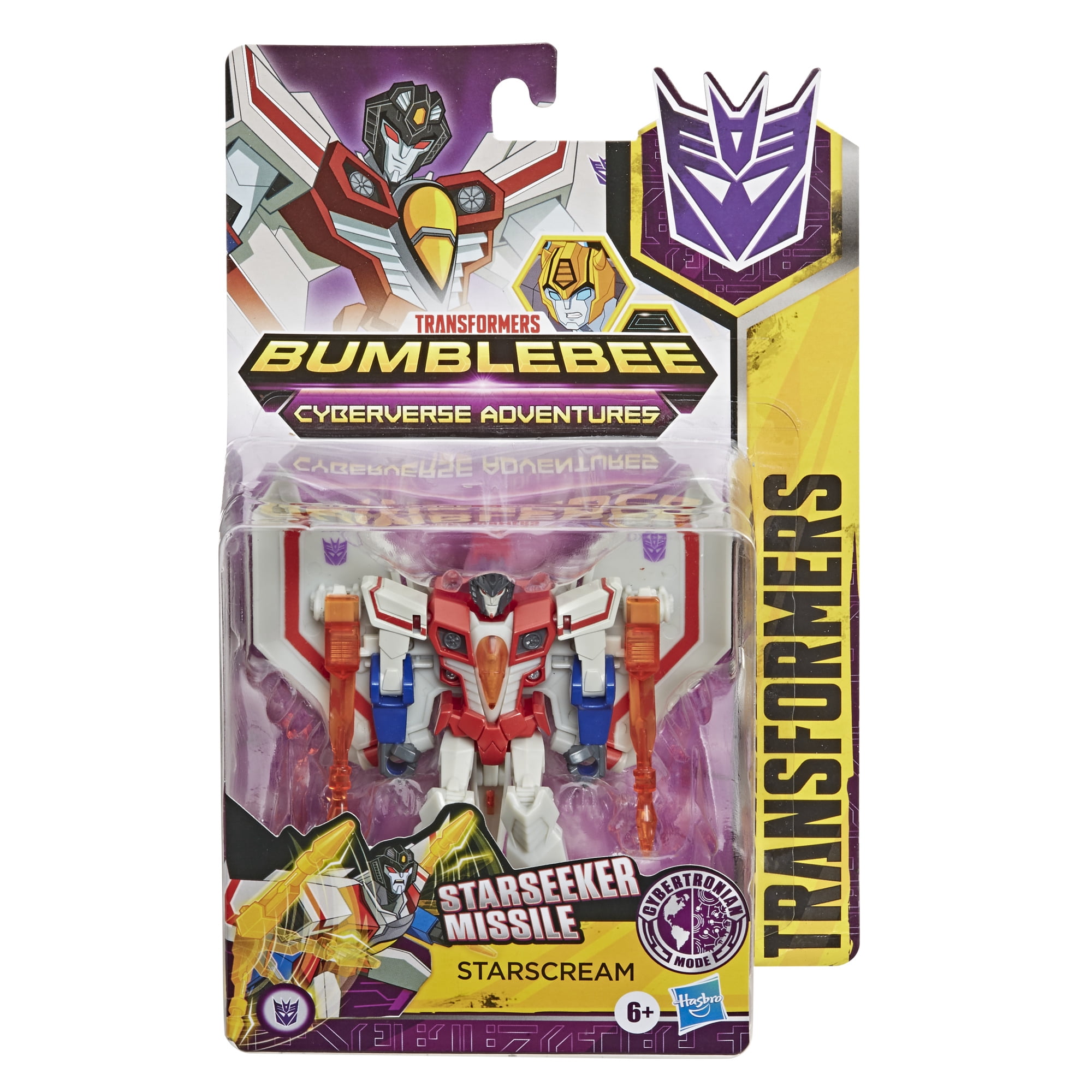 Transformers Bumblebee Cyberverse Adventures Warrior Class Starscream, Action Figures
