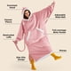 thumbnail image 2 of Manta portátil con capucha Bedsure para mujer, larga, sherpa, rosa, 2 of 6