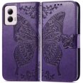 thumbnail image 2 of for Moto G Power 5G 2024 Case Wallet,Women Flip Folio Cover with Credit Card Holders Butterfly Embossed PU Leather Kickstand Wrist Strap Phone Case for Motorola Moto G Power 2024 (Purple), 2 of 7