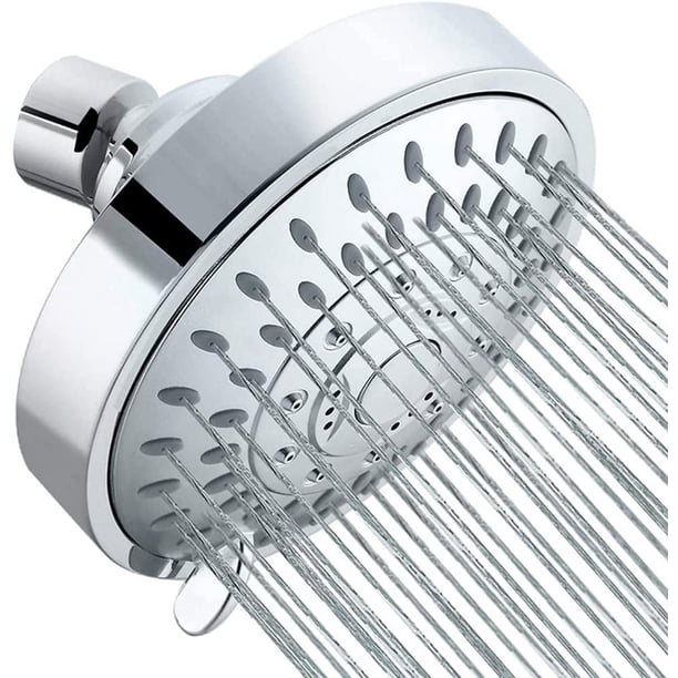 Cabezal de ducha de ahorro de agua, cabezal de lluvia ajustable de alta presión cromado, montaje en pared, presión de burbuja, 5 configuraciones Vhermosa WLJ-0780