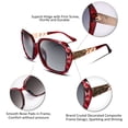 thumbnail image 2 of FEISEDY Polarized Women Square Sunglasses Sparkling Composite Shiny Frame B2289, 2 of 6