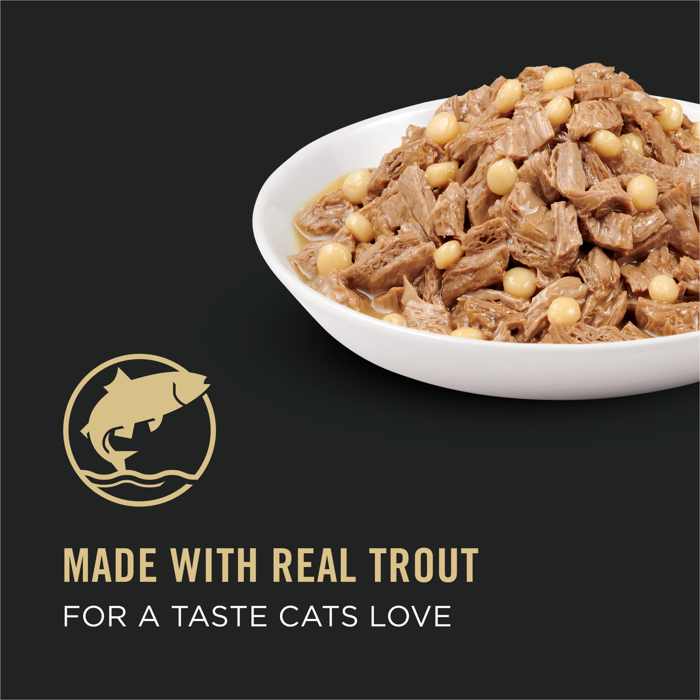 Purina Pro Plan Complete Essentials Wet Cat Food Trout Pasta, 3 oz Cans (24 Pack)