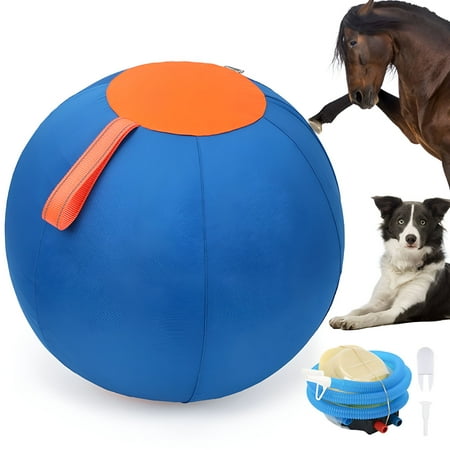 BESTSKY Herding Ball for Dogs 17inch Dog Toy Ball with Cover Horse Ball for Cattle Dogs Collies