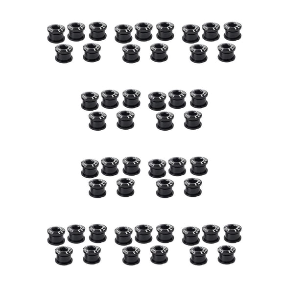 Eigraketly 5 piezas pernos de vástago de bicicleta tornillos de máquina de liso resistentes al desgaste Multicolor componentes de ciclismo Placa simple,negro 10piezas