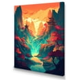 thumbnail image 2 of Designart "Intense Sunset Over Asia'S Mountains II" Japon Landscape Wall Decor, 2 of 5
