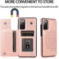 thumbnail image 6 of Design for Samsung Galaxy S20 FE/S20 Fan Edition 5G Wallet Case,PU Leather Phone Case with Screen Protector Card Holder,Shockproof Flip Protective Cover for S20fe5g Women 6.5 inch Rose Gold, 6 of 11