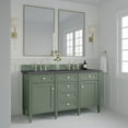 thumbnail image 4 of James Martin Vanities 60" Double Vanity, Smokey Celadon w/ 3 CM Charcoal Soapstone Top, 4 of 5