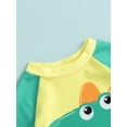 thumbnail image 6 of Wassery Kids Boys Summer 2PCS Swimsuit Set 2T 3T 4T 5T 6T 7T Toddler Boys Swimwear Dinosaur Printed Short Sleeve Rash Guard Tops and Swim Trunks Bathing Suit, 6 of 9