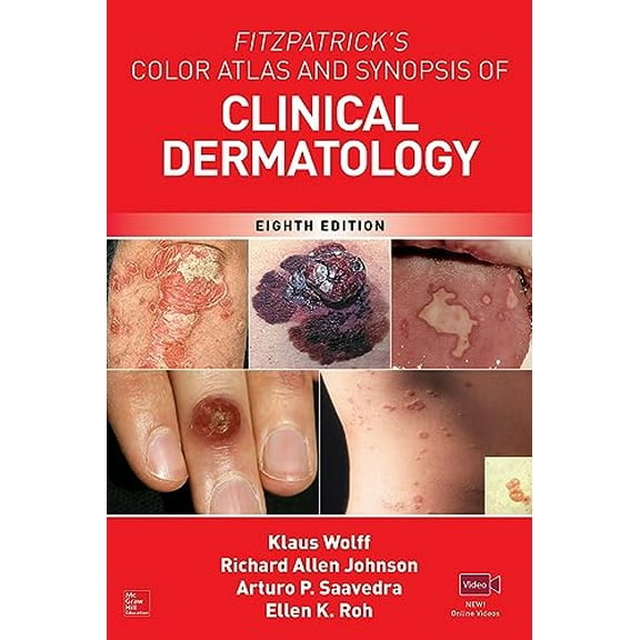 Pre-Owned Fitzpatrick's Color Atlas AND SYNOPSIS OF CLINICAL DERMATOLOGY, 8th Ed, 9781259642197, 1259642194, Paperback, 8 edition