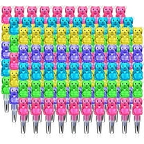RETON 30 Pieces Stackable Bear Pencils, Colored Bear Stacking Pencils, Plastic 5 in 1 Pencils, Birthday Party Favors Supplies,  Fun Gift for Friends
