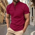 thumbnail image 2 of Ramiter Golf Polo Mens Classic Fit Short Sleeve Solid Performance Deck Polo Shirt Red,3XL, 2 of 5