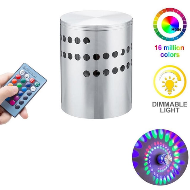 Lámpara de pared LED RGB de 3W, lámpara de pasillo de iluminación en espiral, lámpara de interior para dormitorio Xemadio LL-0774