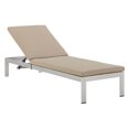 thumbnail image 6 of Shore Outdoor Patio Aluminum Chaise With Cushions-Color:White/Orange, 6 of 6