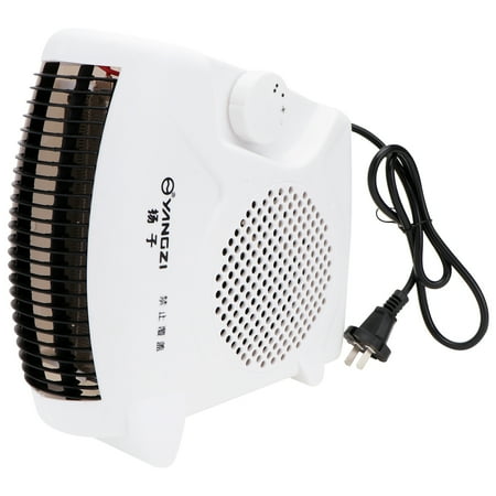 

Mini Air-conditioning Fan Heater Small Desktop Fan Personal Table Fan Family Adjustable Third Gear Function Warmer Energy Saving US Plug for Home Office School (White)