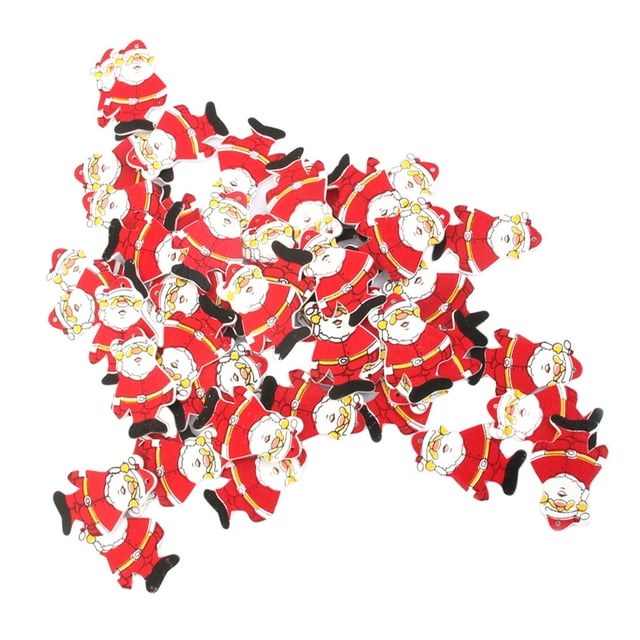 50 Piezas de Decoración Colgante para Adornos Ventana de Puerta de de Navidad perfecl Forma de Santa Claus