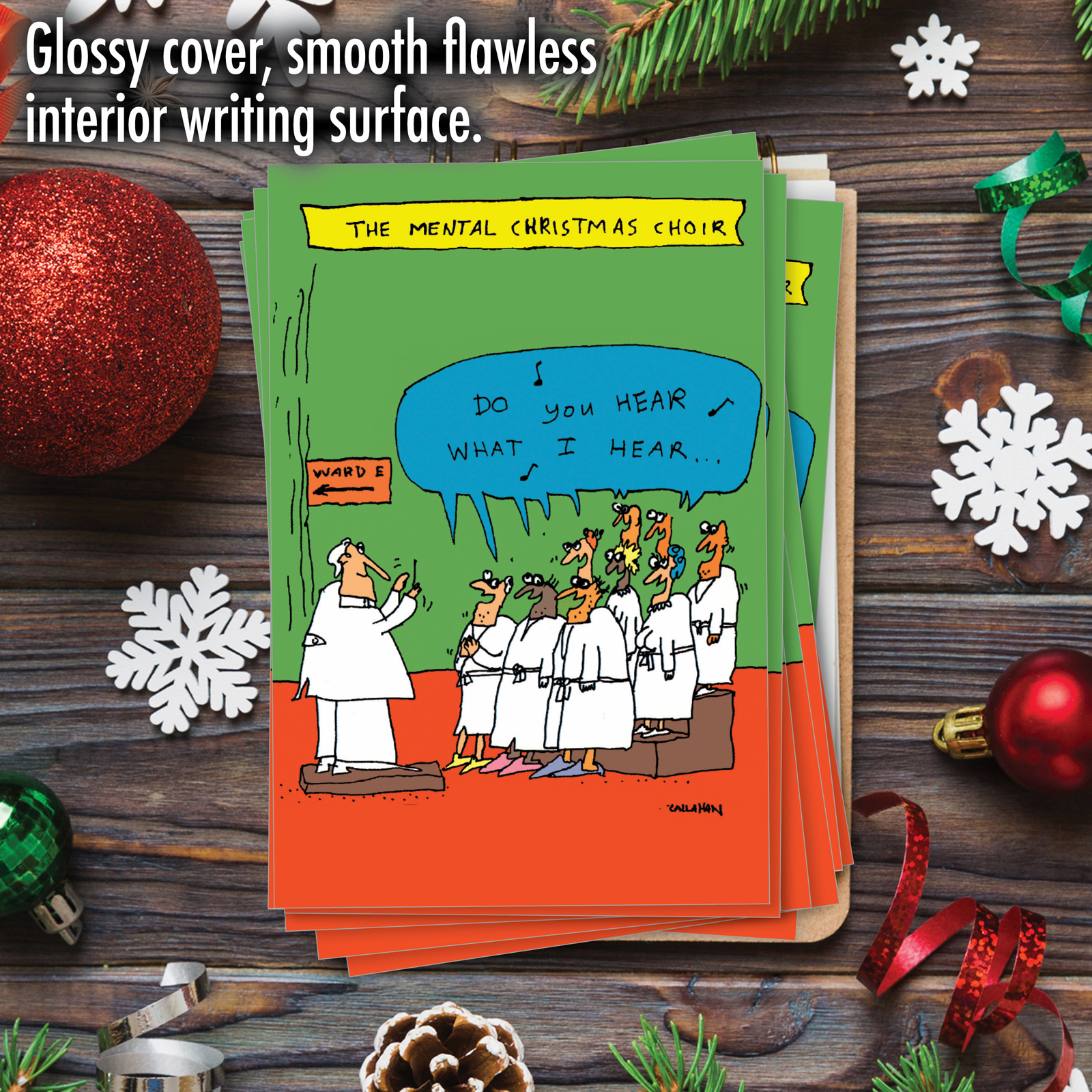 Pack of 12 Christmas Greeting Cards (1 Design, 12 Cards) - Insane Choir