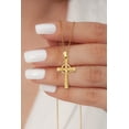 thumbnail image 3 of Golen Fire Solid 14k Gold Celtic Cross Pendant - Crucifix Jewelry Gifts for Men and Women, 3 of 6