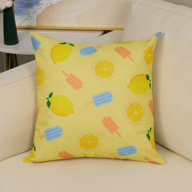 TOWED22 Summer Printed Polyester Fruit Pillowcase Sofa Cushion