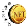thumbnail image 6 of DouZhe Waterproof Spare Tire Cover, NFT Digital Crypto Currency Prints Adjustable Wheel Covers Fit for Jeep Trailer RV SUV Car, 17 inch, 6 of 7