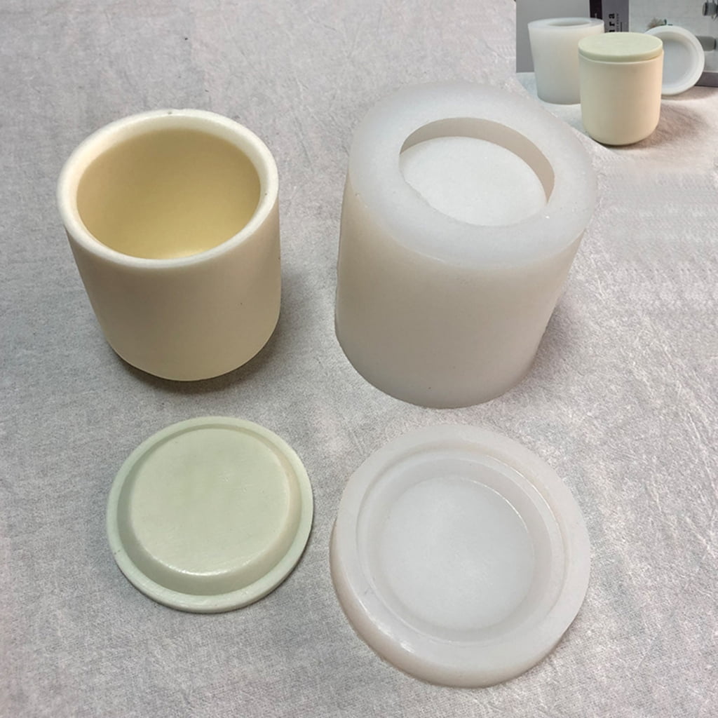 DIY Casting Mold Cylinder Candle Mold, Cylinder Silicone Crafts Mould, 3D Geometric Candle Mold Candle Decorations Tools