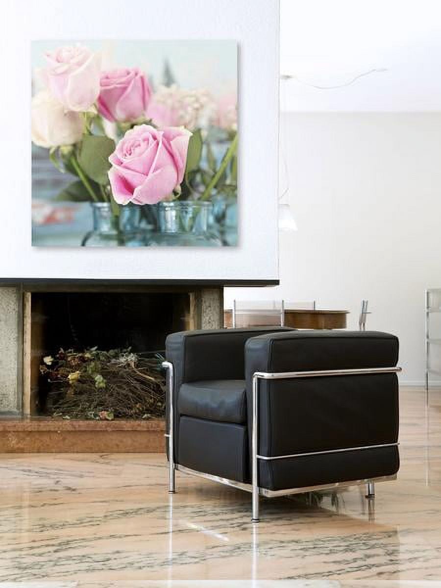 "Pink Roses" Painting Print on Wrapped Canvas