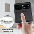 thumbnail image 6 of Feishell for Motorola Razr 40 Case with Ring,Ultra Thin Lightweight Fashionable Folding Shockproof Slim Premium PU Leather Anti-Scratch Protective Phone Cover,Black, 6 of 6