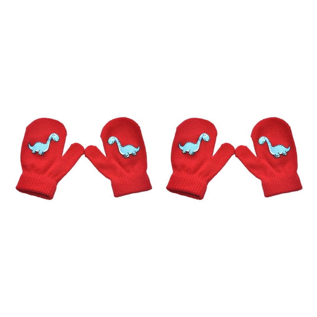 Manoplas Qarigey para niños calentador de dedos diseño de dinosaurio