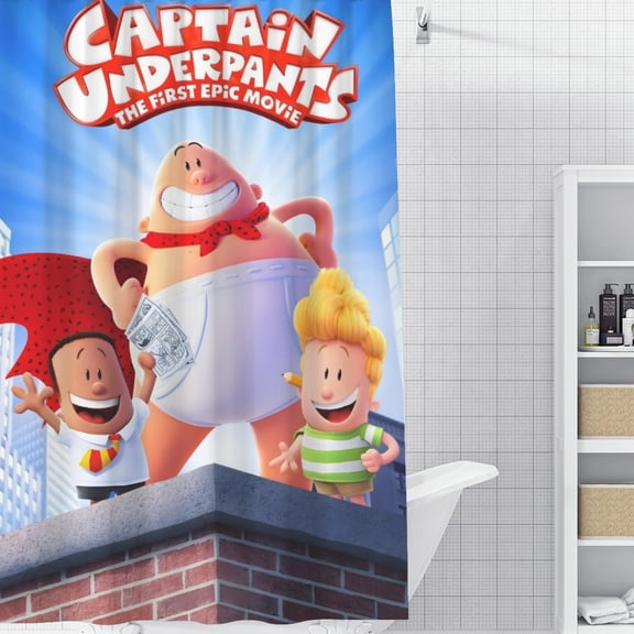 Captain Underpants-theme Bathroom Shower Curtain Home Decor,Bath Curtains Durable Waterproof Bath Curtain , Adluts Girls Boys Bathroom Decor House Gifts 36x71inch（90cmX180cm）