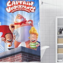 Captain Underpants-theme Bathroom Shower Curtain Home Decor,Bath Curtains Durable Waterproof Bath Curtain , Adluts Girls Boys Bathroom Decor House Gifts 36x71inch(90cmX180cm)