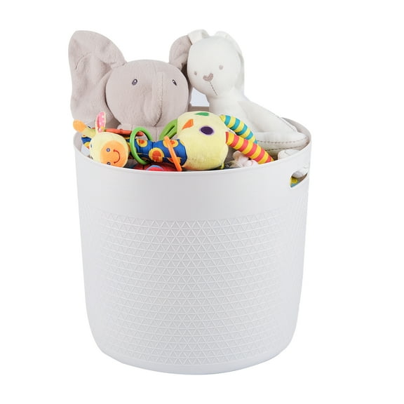 HANAMYA Storage Laundry Basket 27 Liter in Off-White (Set of 2)