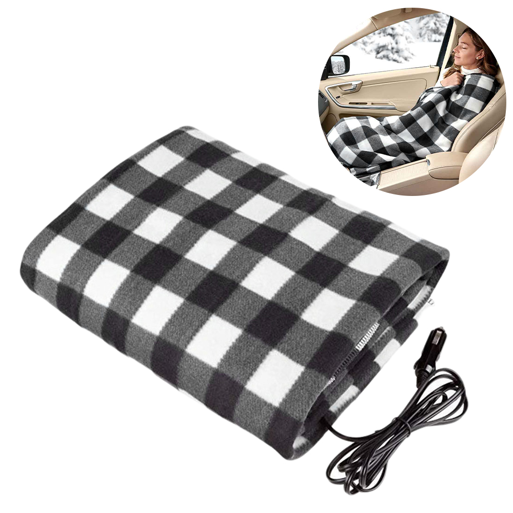 LEERUI 12V Car Electric Heated Blanket Cotton for Car RV Great for Cold