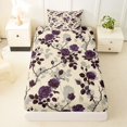 thumbnail image 3 of Manfei Cartoon Halloween Twin Sheets,Fall Maple Leaf Pattern Bedding,3 Pieces,1 Flat Sheet,1 Fitted Sheet and 1 Pillowcase, 3 of 6