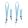thumbnail image 1 of KAKOWELY Hanging Rope 2Pcs Blue Leaves Pattern Detachable Hanging Rope Multi-functional Lanyard Mobile Phone Case Rope Long Short Hanging Rope17.72"X0.79"X0.39", 1 of 5