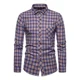thumbnail image 2 of Camisa Manga Larga Cuadros Para Hombre Moda Slim Fit, 2 of 4