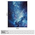 thumbnail image 4 of ONETECH Blue Galaxy Blanket Comfort Warmth Soft Cozy Air Conditioning Machine Wash Black and White Rose Skull Sherpa Blanket, 4 of 6