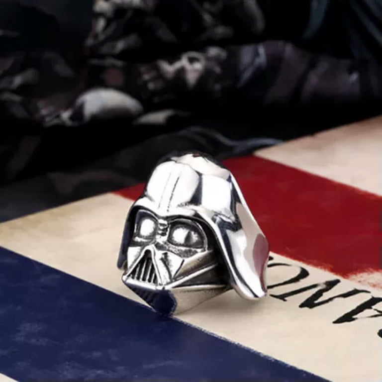 HOOUN Darth Vader War Robot Warrior Helmet Ring Stainless Steel