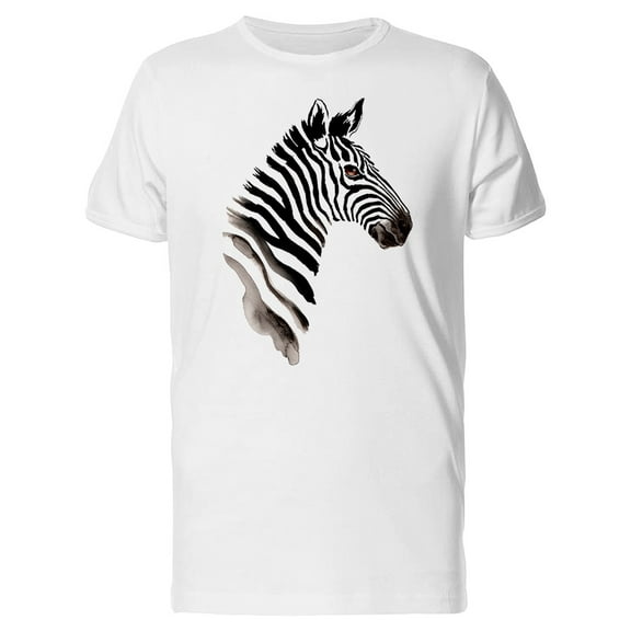 Grunge Watercolor Zebra Sketch T-Shirt Men -Image by Shutterstock, Male 4X-Large