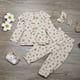 thumbnail image 5 of Gibobby Conjunto de pantalones largos para niños y niñas Conjunto de 3 piezas de ropa para bebé y niña, de algodón, con botones, con volantes, pantalones y diadema(Beige,18-24 Meses), 5 of 5