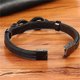thumbnail image 2 of Ganfancp Hombres de Cuero de Acero Inoxidable Cierre Magnético de Cuero Pulsera de Cadena de Cuero Pulsera de Cuero 19Cm Ofertas Del Día Liquidación 1 Pulsera, 2 of 3
