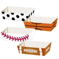 thumbnail image 2 of Soccer Party Paper Food Trays, Disposable Food Boats for Kids Birthday, Picnic, BBQ, Double-Sided Paper Food Holders for Nachos, Hot Dogs, French Fries, 2 of 7