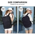 thumbnail image 3 of SYCNB Large Travel Backpack for Women Men, Carry On Backpack Flight Approved, Personal Item Travel Bag Waterproof Luggage Backpack Small Laptop Backpack Black, 3 of 6
