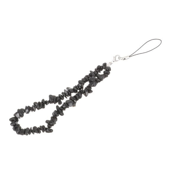NICEXMAS Phone Chain Strap Beaded Phone Lanyard Black 1Pack