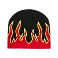 thumbnail image 1 of MesaSe Thick Warm Ear Protection Beanie Hat Men Winter Flame Print Riding Knitted Hat Costume Accessories, 1 of 9