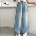thumbnail image 5 of JLMSPLWG Baggy Jeans Straight Jeans Boys Size 6 Jeans High Waisted Cargo Pants Long Sweatpants for Boys Girls Clothes Size 8-10, Blue 11-12 Years, 5 of 8