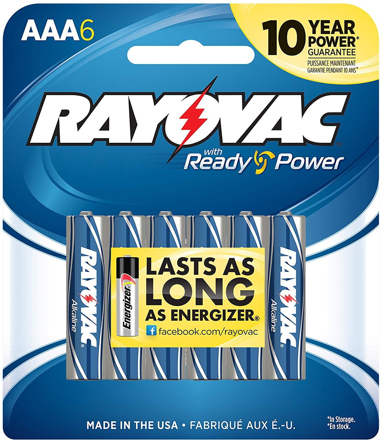 Rayovac AAA Alkaline Batteries, 8246F, 6Pack