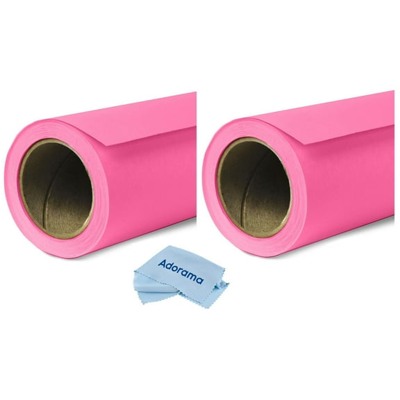 Savage 2 Pack Widetone Seamless Background Paper, 86" wide x 36' Tulip, #37 - With Microfiber Cleaning Cloth