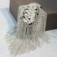 thumbnail image 4 of Naierhg Shoulder Brooch Tassels Rhinestones Jewelry Handmade Shiny Epaulet Clothes Decor, 4 of 8